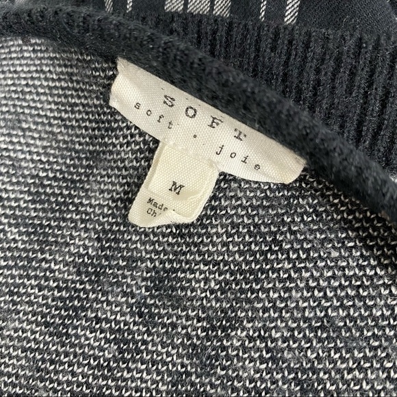 SOFT JOIE Black & White Mixed Media Dinay Sweater Dress Size Medium - Picture 5 of 6